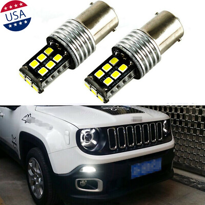 #ad 2x 7528 15 SMD LED Bulbs for 2015 2018 Jeep Renegade Daytime Running Light DRL $13.99