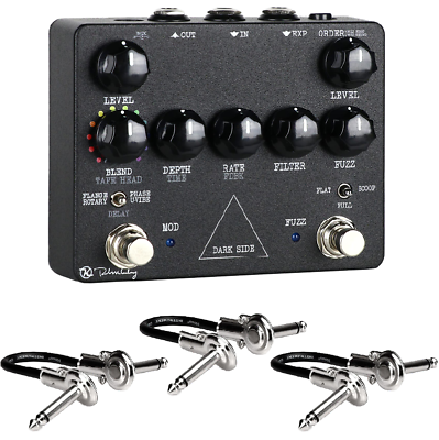 #ad Keeley Dark Side Workstation Multi effects Pedal 3 Patch Cable Bundle $330.00