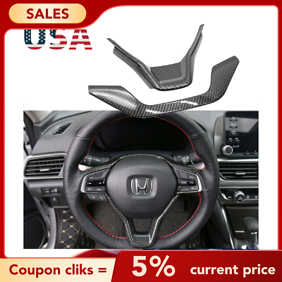 #ad For Honda Accord 2018 2022 Carbon Steering Wheel Frame Cover Trim Accessories $10.89