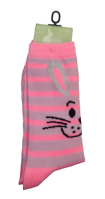 #ad Rabbit Socks Bright Pink Fun Adult Socks Easter Bunny Novelty Dress Up $6.00