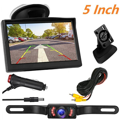 #ad 5 inch LCD Monitor Vehicle Front Rear View Backup Camera For Parking Reversing $32.96