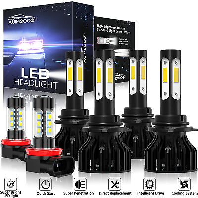 #ad For 2006 2015 Honda Civic Combo LED Headlight High Low Fog light bulbs Kit XG $69.99