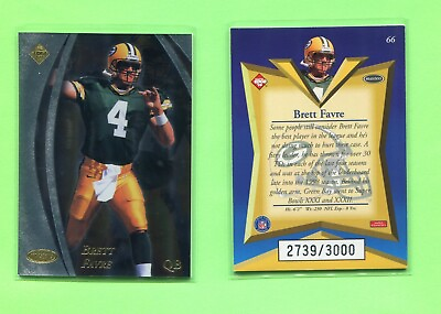 #ad BRETT FAVRE GREEN BAY PACKERS 1998 COLLECTORS EDGE MASTERS CARD 2739 3000 $2.99