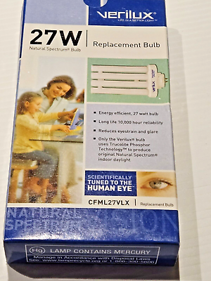 #ad Verilux 27 watt Natural Spectrum Replacement Bulb New in Box CFML27VLX $19.99