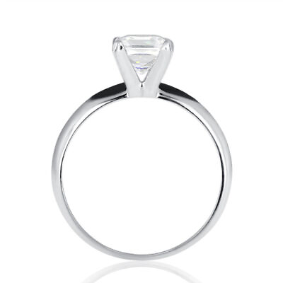 #ad 1 CT F VS2 Lab Created Diamond Engagement Ring Princess Cut 14K White Gold $1044.65