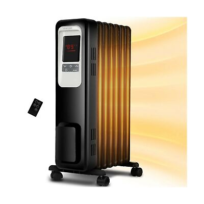 #ad Space Heater Aireplus 1500W Oil Filled Radiator Electric Heater with Digital... $77.99