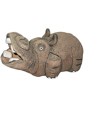 #ad Vintage Casals of Peru Ceramic Hippopotamus Very Detailed Hippo $29.00