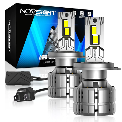 #ad NOVSIGHT H4 9003 Led Headlight Bulbs 6500K Canbus Error Free 40000LM 200W Hi Low $79.99