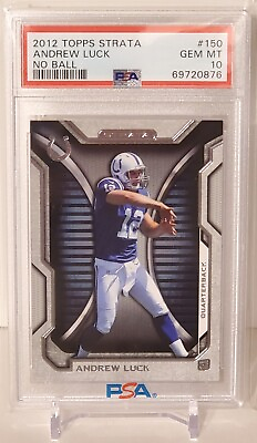#ad Andrew Luck 2012 Topps Strata #150 RC PSA 10 GEM MT Retail No Ball $60.00