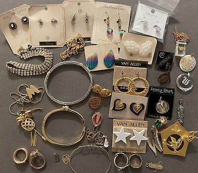#ad PURCHASE YOUR OWN LOT VTG MCM ESTATE RHINESTONE JEWELRY $4.99 FLAT SHIPPING $1.60