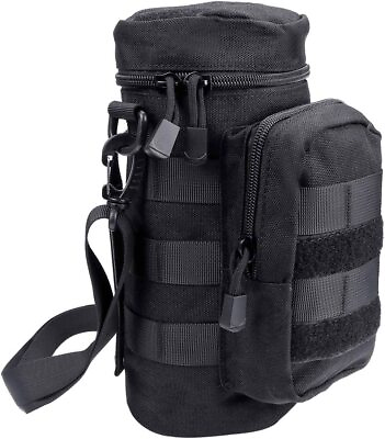 #ad Outdoor Hiking Tactical Molle Water Bottle Bag Military Belt Holder Kettle Pouch $12.95
