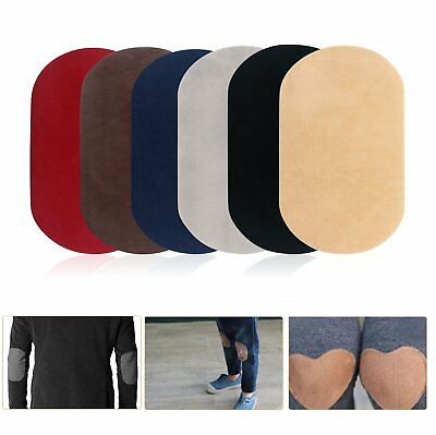 #ad Suede Leather Iron on Oval Elbow Knee Patches DIY Repair Sewing Applique USA $3.25