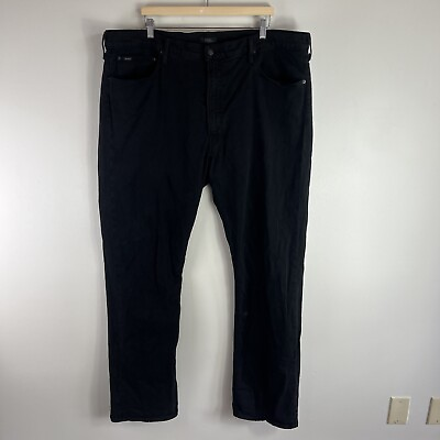 #ad Polo Ralph Lauren Hampton Straight Relaxed Jeans Mens 44x36 Black Denim $32.99