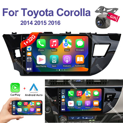 #ad 10.1#x27;#x27; CarPlay For Toyota Corolla 2014 2016 Car Stereo Radio GPS Navi WiFi 32GB $129.59