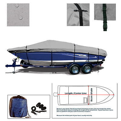 #ad 12 14 Ft Heavy duty 600D Bowrider Trailerable Fishing Jon boat cover 68quot; width $107.99