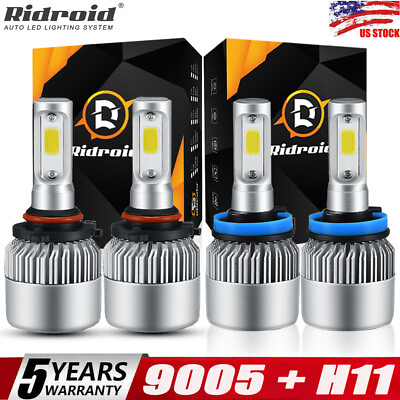 #ad For Toyota Camry 2007 2017 9005 H11 Combo LED Headlight High Low Beam Bulbs Kit $19.99