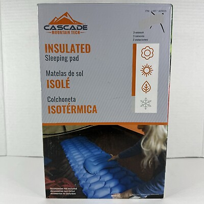 #ad Cascade Mountain Tech Insulated Sleeping Pad W Inflatable Pillow 3 Season Rated $18.00