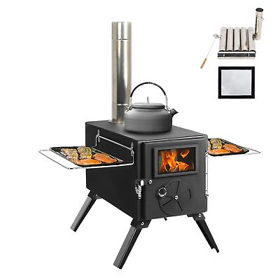 #ad Outdoor Portable Wood Burning Stove Heating Burner Stove for TentCamping I... $140.37