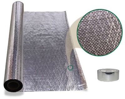 #ad 1000 sqft Diamond Radiant Barrier Attic Foil Reflective Insulation 4x250 w tape $124.88