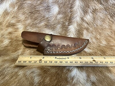 #ad 6 Inch Normal Hand Made Pure Leather Sheath For Fixed Blade Knife $11.95