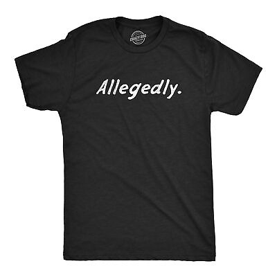 #ad Mens Allegedly T Shirt Funny Crime Accused Charges Joke Tee For Guys $13.10