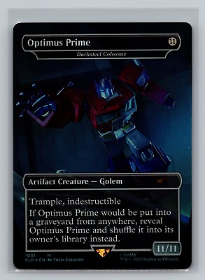 #ad Optimus Prime Darksteel Colossus FOIL Magic the Gathering Transformers MTG SLD $19.99