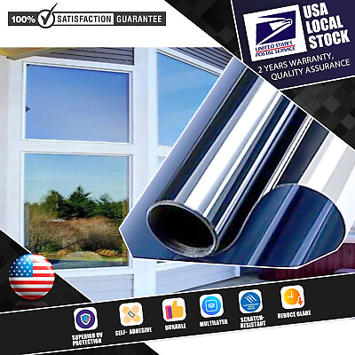 #ad Home Window Tint Tinting Film Roll UV Insulation Home Glass Protector Stickers $12.89