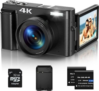 #ad Digital Camera 48MP 60FPS Video WiFi amp; App Control Photo 16x Zoom VLOG w 32G SD C $42.99