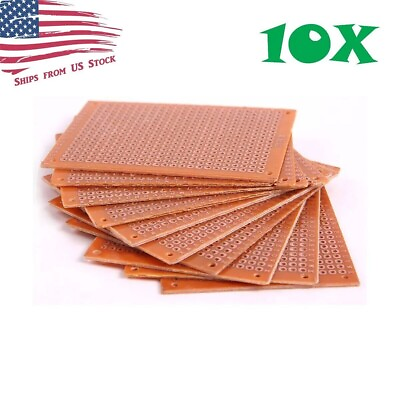 #ad 10 Pcs 5x7cm 2x3in PCB Prototyping Perf Boards Breadboards Circuit Boards $5.49