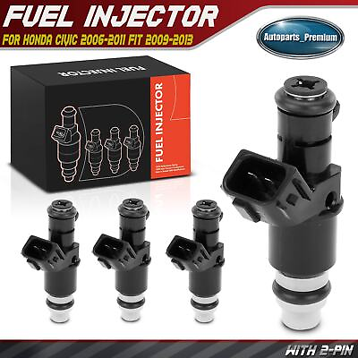#ad 4pcs New Fuel Injector for Honda Civic 2006 2011 Fit 2009 2013 Gas 16450ZY9003 $33.69
