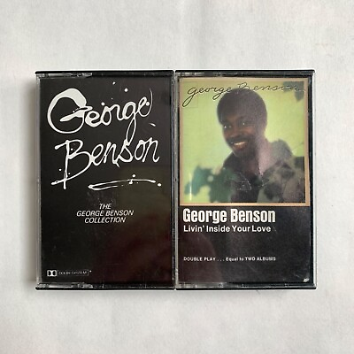 #ad George Benson Vintage Cassette Tapes Lot of 2 Double Play Livin#x27; Inside Your Lov $14.95