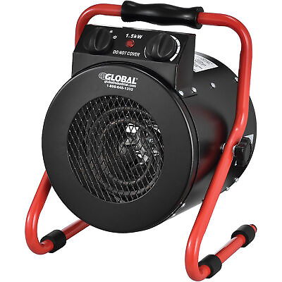 #ad Portable Electric Space Heater With Thermostat 1500 watt 120v Red $123.97