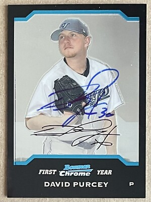 #ad 2004 Bowman Chrome Signed #BDP116 David Purcey Blue Jays Autographed Card $1.15
