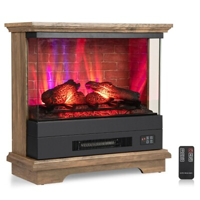 #ad 27quot; Electric Fireplace Heater Freestanding 1400W Remote Control Heating Function $208.96
