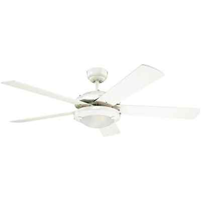 #ad CIATA 52 in. Integrated LED Indoor Comet White Reversible Ceiling Fan $137.95
