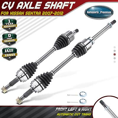 #ad 2x CV Axle Shaft Assembly for Nissan Sentra 2007 2012 Automatic CVT trans Front $129.99