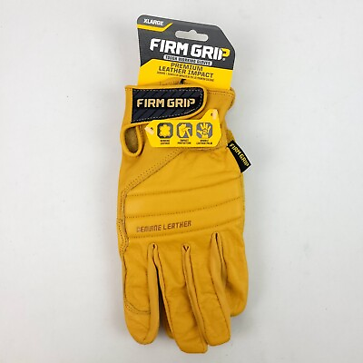 #ad Firm Grip Genuine Premium Leather Working Gloves XL Soft Adjustable Strap New $18.79