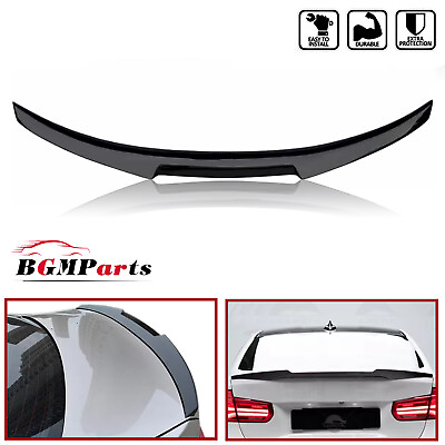 #ad M4 Style Rear Spoiler Wing Piano Black For 2012 2018 BMW F30 3Series M3 4 Door $44.99