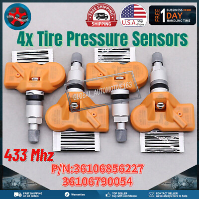 #ad 4PCS 36106856227 Tire Pressure Sensor TPMS For BMW X3 X5 Z4 Mini 433MHz $35.96