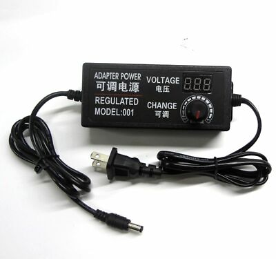 #ad 3 24V adjustable voltage DC power adapter stepless speed regulation with display $33.25