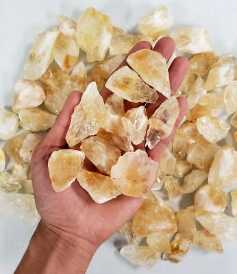 #ad Citrine Crystal Chunks Raw Citrine Bulk Healing Crystals 1 2 LB 2 LBS $9.95
