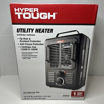 #ad Hyper Tough SHAG G11F 1500w Utility Space Heater Black $19.30