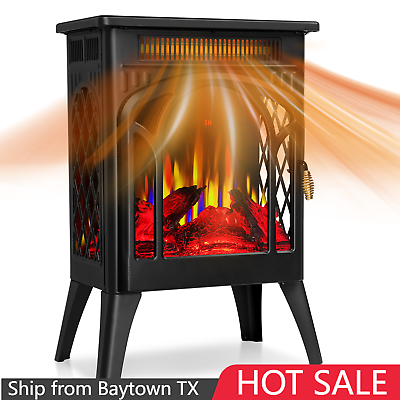 #ad Electric Fireplace Heater1500W Freestanding Infrared Heater w RemoteTX $107.99