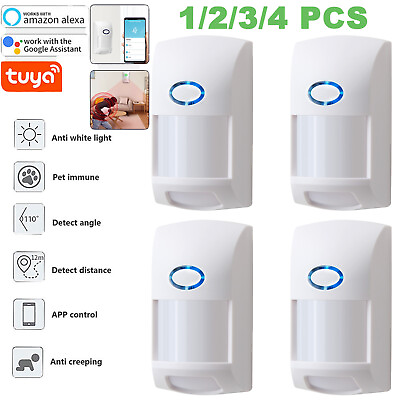 #ad Tuya Smart WiFi Infrared Detector PIR Motion Sensor Home Security Google Alexa $14.10