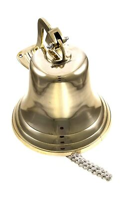 #ad 11quot; H Brass Ship Bell Polished Premium Nautical Boat#x27;s Bell Maritime Jumbo ... $136.38