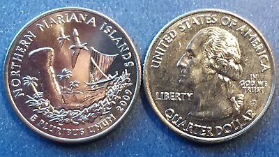 #ad One 2009 D N. Marianna Island Quarter Uncirculated from OBW Roll $2.39