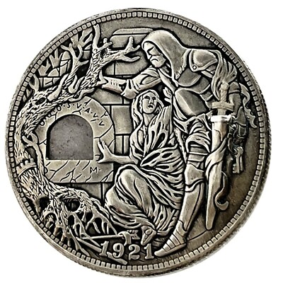 #ad Movable Mechanism Coin Hobo Nickel Holy Grail Removable Sword Roman Booteen Art $34.50