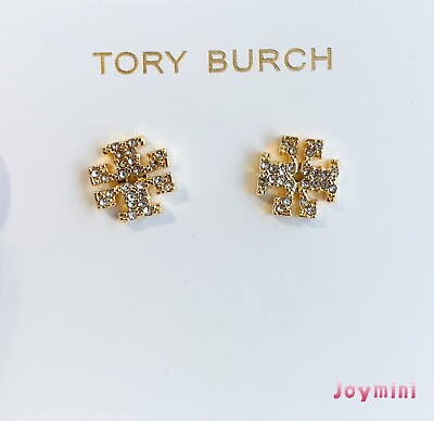 #ad Tory Burch Logo Golden Stud Earrings Jewelry $29.99