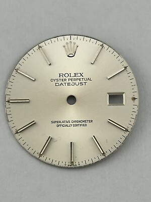 #ad Rolex 36mm Oyster Perpetual Datejust Silver Index Factory Dial $300.00