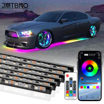 #ad 6pc RGB Dream Color Dreamcolor Underglow LED Kit Car Neon Strip Light Music APP $59.39
